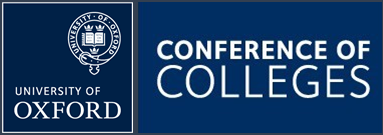 University of Oxford logo sitting beside Conference of Colleges logo